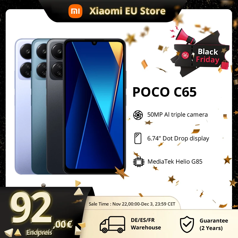 Global Version POCO C65 128GB/256GB MediaTek Helio G85 Octa Core 5000mAh 6.74