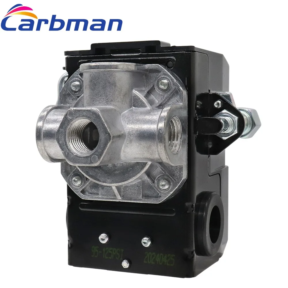 Interruptor de pressão LF10-4H 4 portas compressor de ar controle de substituição do interruptor de pressão NPT1/4 95-125 PSI 20A