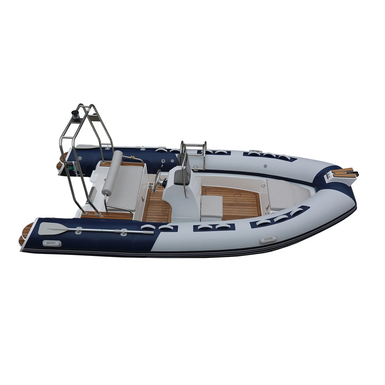 480 Rib Hypalon Fiberglass Inflatable Boat 1.2mm PVC Material Electric For Diving Fishing And Power Sports Outboard