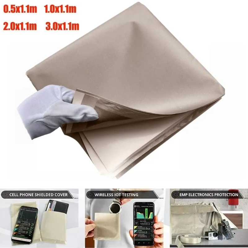Conductive Shield Lining Fabric Self-sticking Anti-Radiation Fabric Shielding Material for Bag Wallet Electromagnetic Isolation