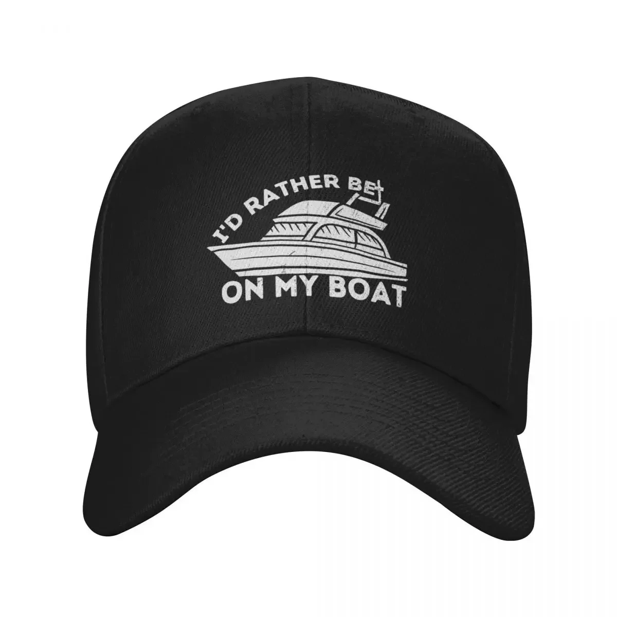 

I'd Rather Be On My Boat Sailboat Owners Gift Boating Themed Baseball Cap fashionable Hat men Military Cap Man Woman Hats Men's