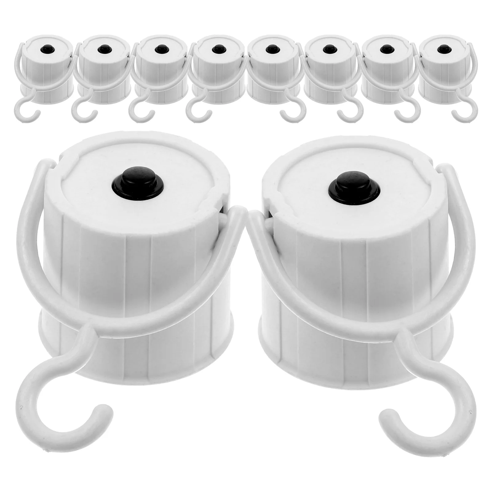 

10 Pcs Bulb Light Holder with Hook Rechargeable Bulbs Lamp Heads LED Emergency Sockets