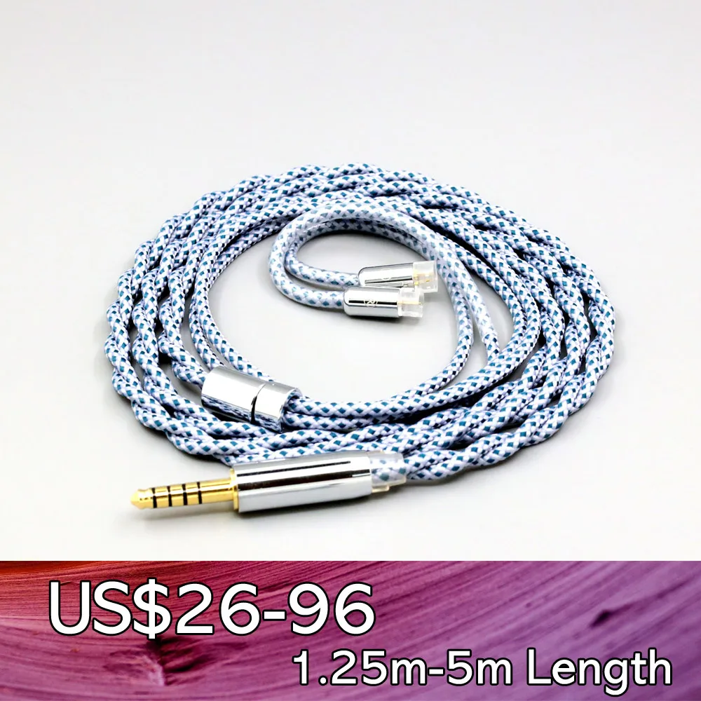 

99% Pure Silver Mix Graphene OCC Shielding Earphone Cable For Sennheiser IE8 IE8i IE80 IE80s Metal Pin LN008636