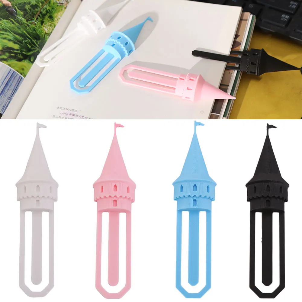 Adorable 3D Printing Magic Castle Bookmarks Castle Shape Fun Spire Bookmarks Handmade Ornaments Page Marker Student Gifts