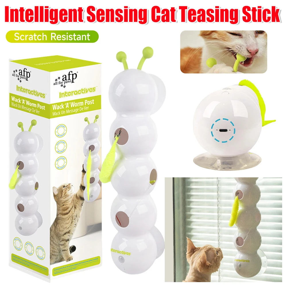 

Creative Cat Teasing Stick ABS Durable Scratch Resistant Intelligent Sensing Interactive Cat Toy Rechargeable Auto Motion Toys