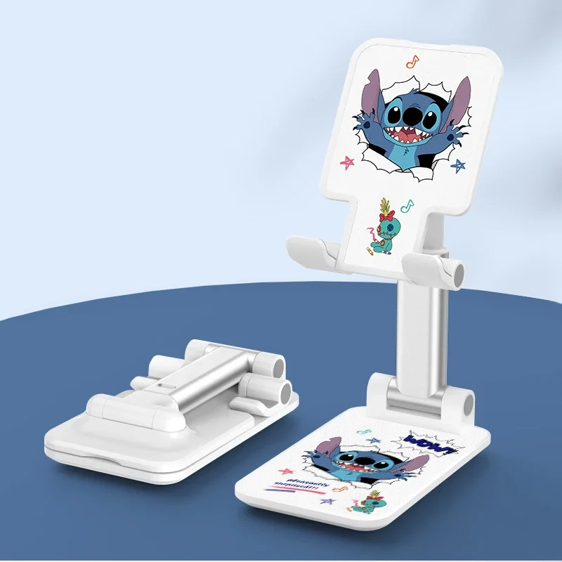 Kawaii Disney Stitch Mobile Phone Holder Live Broadcast Stand Iphone Samsung Tablet Universal Holder Foldable Adjustable Height