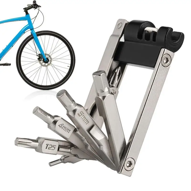 Bicycle Multifunctional Tool Foldable Multifunctional Bike Repair Tool Outdoor Exploration Bike Accessories For Folding Bikes