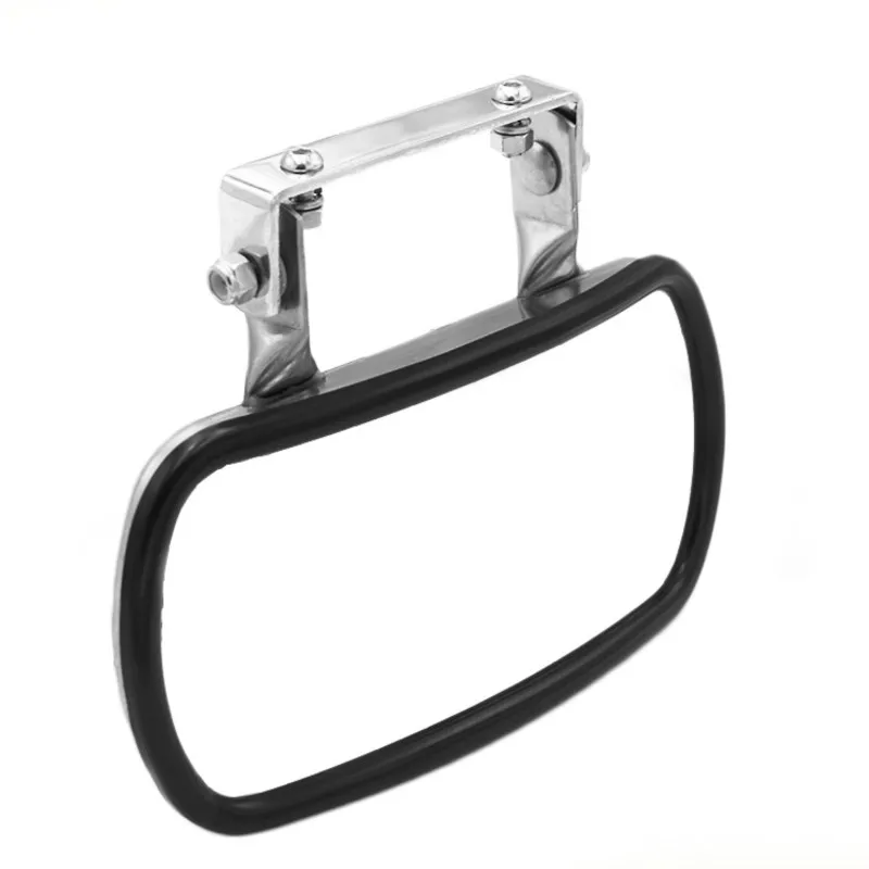 AEA7-Stainless Steel Convex Mirror, Over Door Rectangular U-Bracket Rearview Mirror For Tractors, Forklifts, Trucks