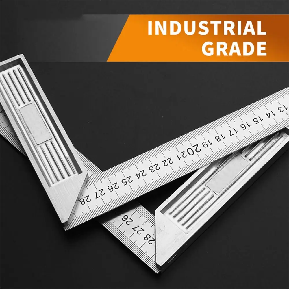 Double Sided Scale Angle Square Ruler Stainless Steel Measuring Tool Triangle Ruler 30/50CM Woodworking Gauge Woodworking