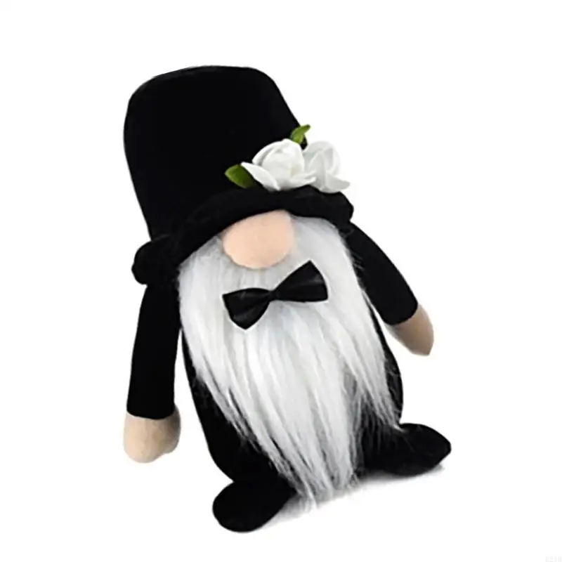 Wedding Dress Bride and Groom Gnomes Plush Decor Wedding Gnomes Figurines Decorations for Bridal Shower Wedding Decor 