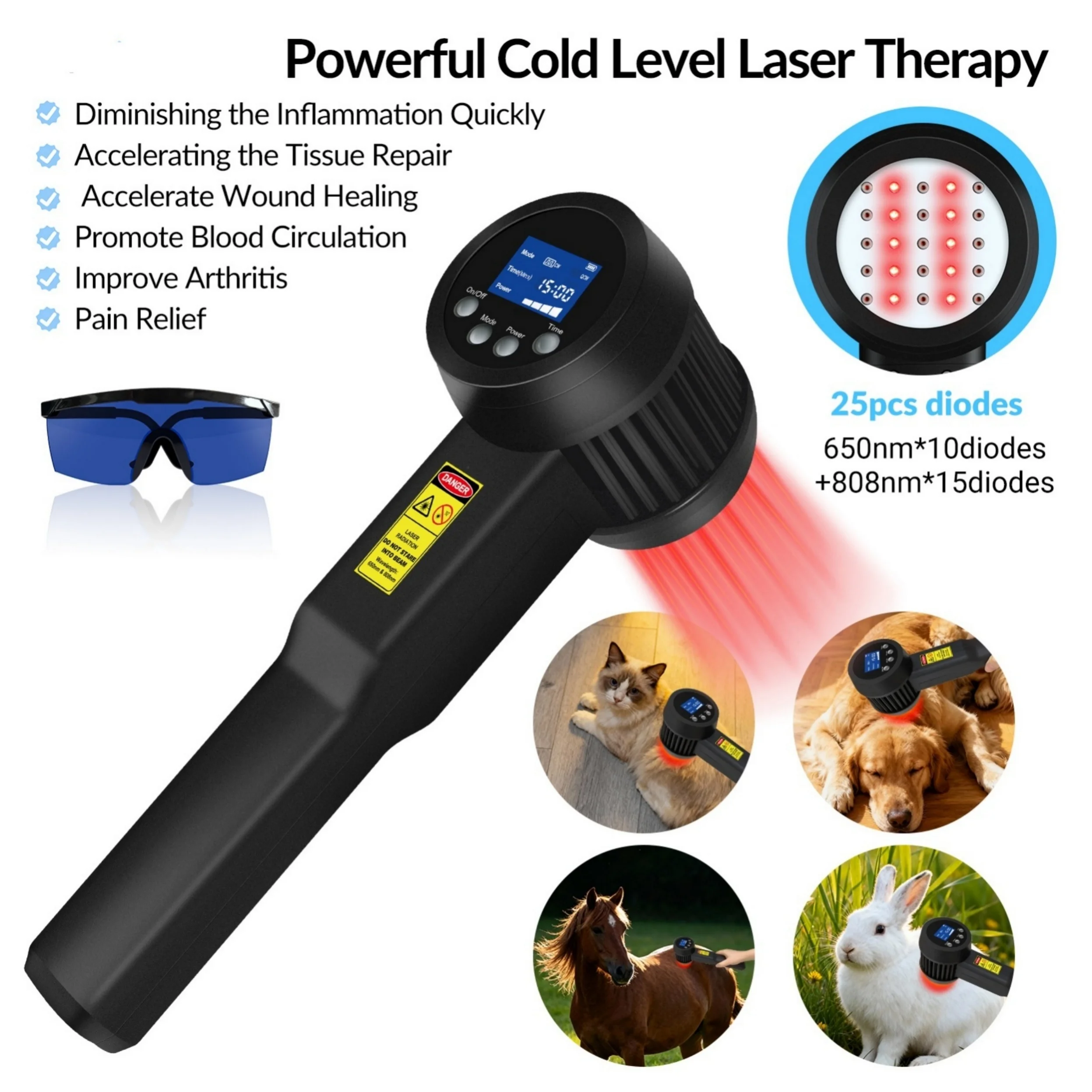 NEW2026 Medical Cold Laser Therapy Cavalli Horse Biostimulation LLLT Low Level Light Equipment Device for Pain Relief and Fibrom