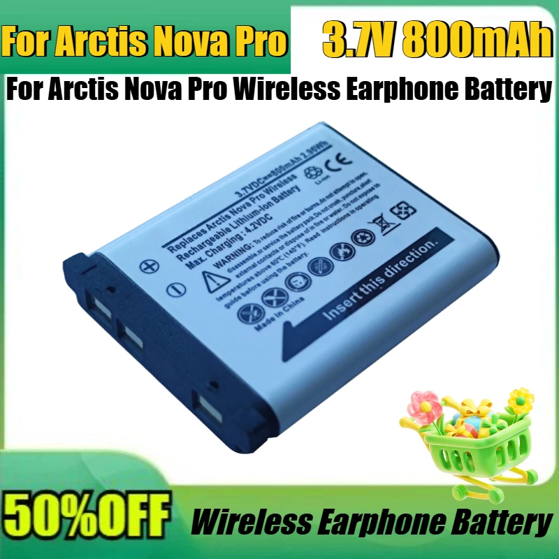 

New 3.7V 800mAh High Quality Battery for Arctis Nova Pro Wireless Earphone Battery