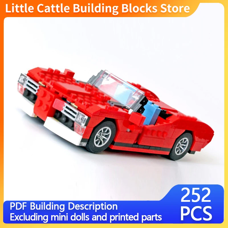 Speed Racing Car Model MOC Building Bricks American Classic Hypercar Modular Technology Children Holiday Gifts Assemble Toy Suit