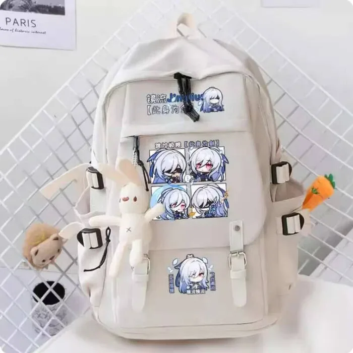 

Anime Honkai: Star Rail Jingliu Schoolbag Backpack High-Capacity Shoulder Bag Cosplay Student Teenage Gift B585 Anime
