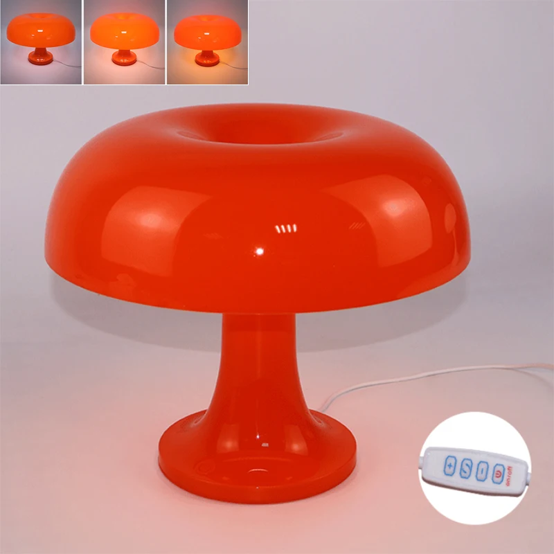 Lámpara de Mesa Moderna Minimalista con Forma de Hongo, Lámpara de Noche Creativa de Lujo para Dormitorio, Sala de Estar, Luz Decorativa LED de Ambiente