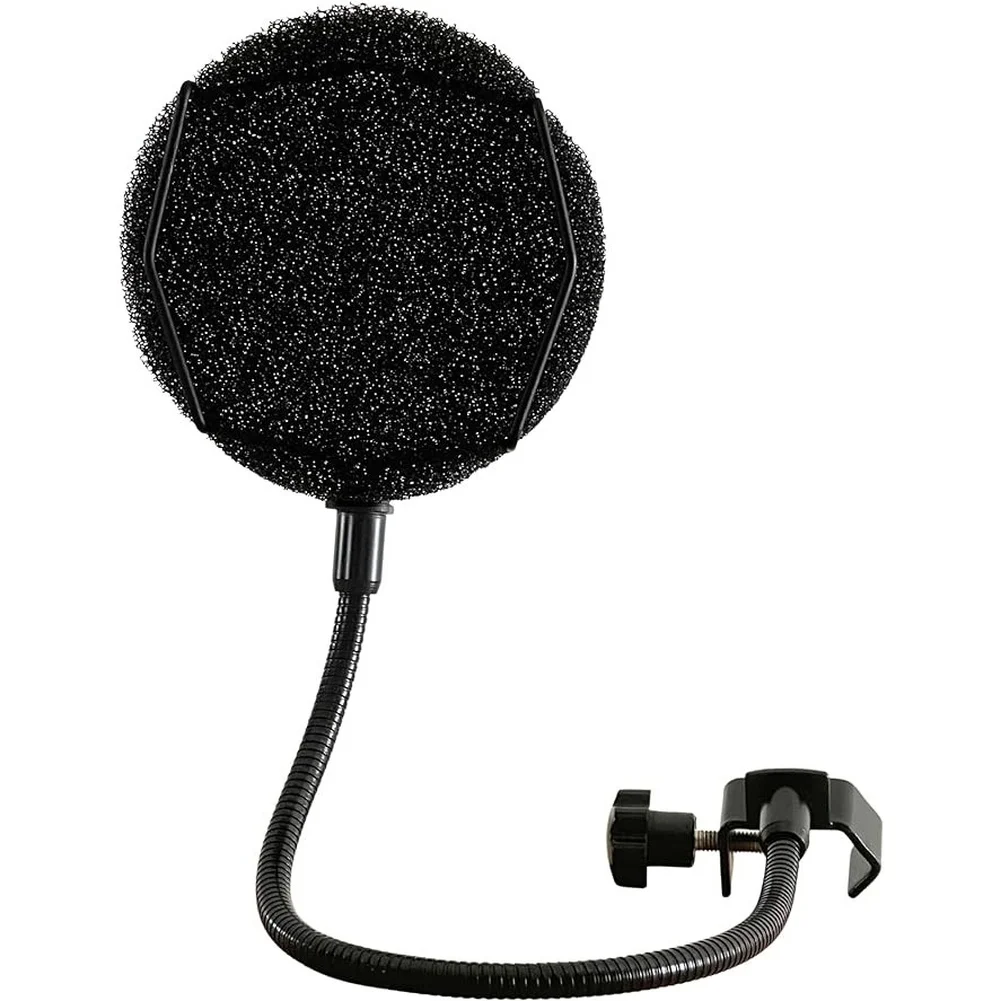 Professional Studio Microphone Windscreen With 360° Flexible Gooseneck Metal Effectively Blocks Plosives And Unwanted Air