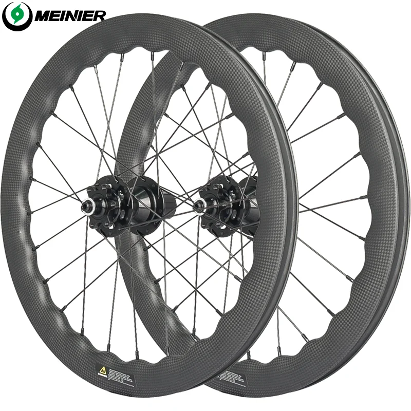 Carbon Wheels Set Folding Bike Parts 20 Inch Foldable Bicycle 406 Carbon Wheel Customized 6 Bolts Disc Brake For Brompton