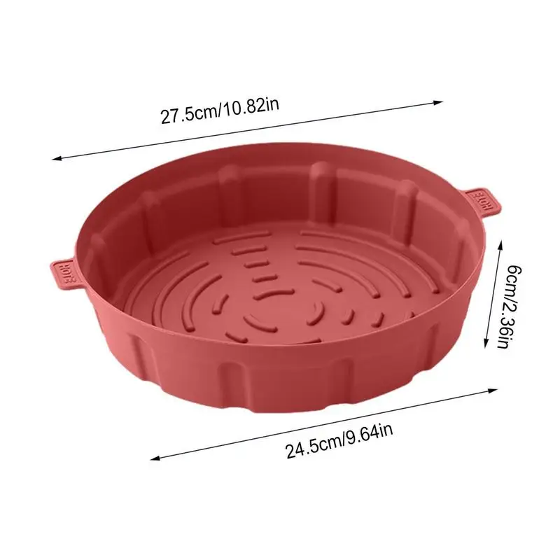 Lucht Friteuse Voeringen Siliconen Ronde Oven Mand Voering Herbruikbare Mand Liner Hoge Temperatuur Resistente Voering Voor Broodrooster Oven