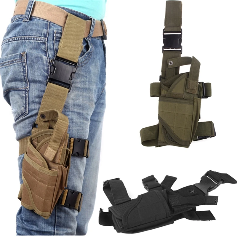 Drop Leg Gun Holster Universal Right Handed Thigh Pistol Bag Pouch Legs Harness for All Handguns Outdoor Sports Accessory Bags