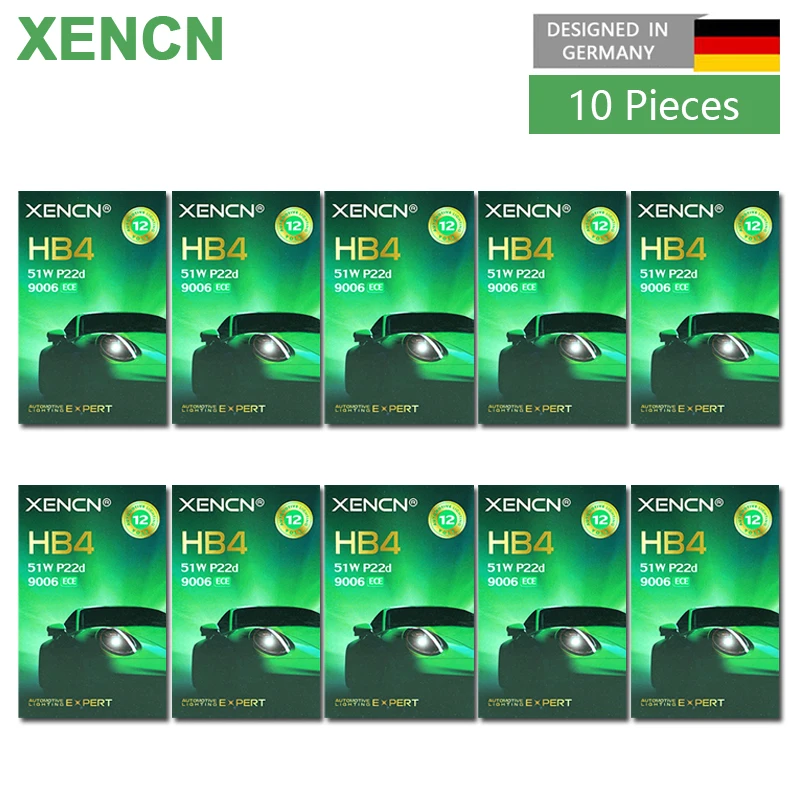 10 Pcs XENCN HB4 9006 12V 51W P22d Car Original Halogen Headlight 3200K Standard Light OEM Quality Auto Lamps Wholesale