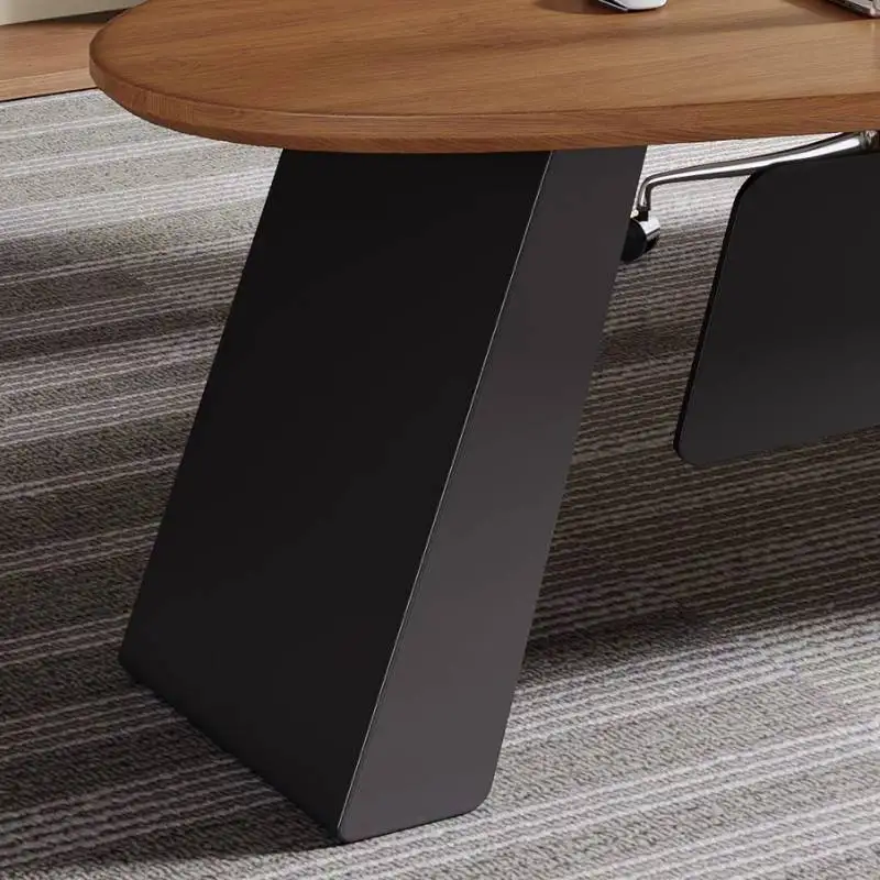 Nordic Style Office Desks Designer Aesthetic Corner Drawers Office Desks Black Modern Luxury Schreibtisch Work Station Table