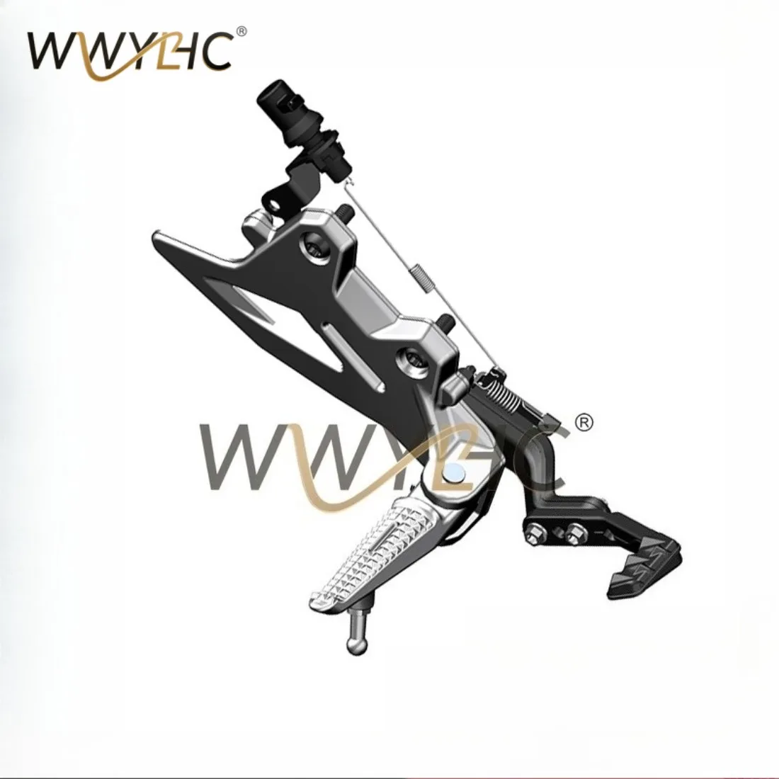 ZT703R Street Car Motorcycle Front Right Pedal Bracket Brake Pedal Foot Rest Pedal Accessories Probe Nail