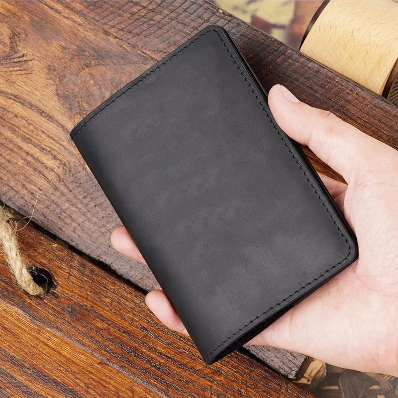 Unisex Genuine Leather RFID Passport Cover Protector Wholesale Plain Business Passport Holder Vacancy Blank Funda Pasaporte