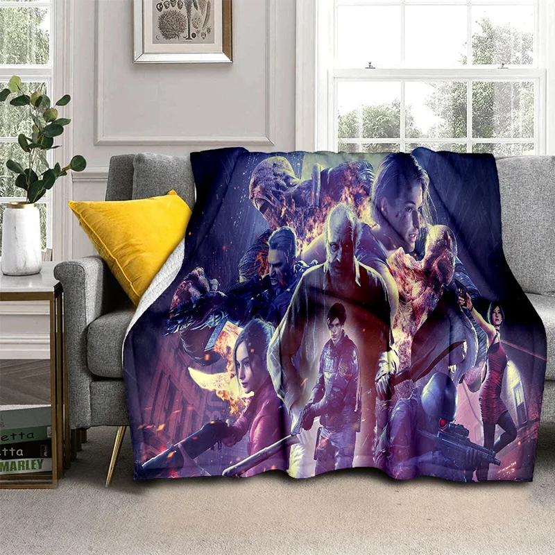 R-Resident Evil Gamer Games Blanket,Soft Throw Blanket for Home Bedroom Bed Sofa Picnic Travel Office Rest Cover Blanket Kid