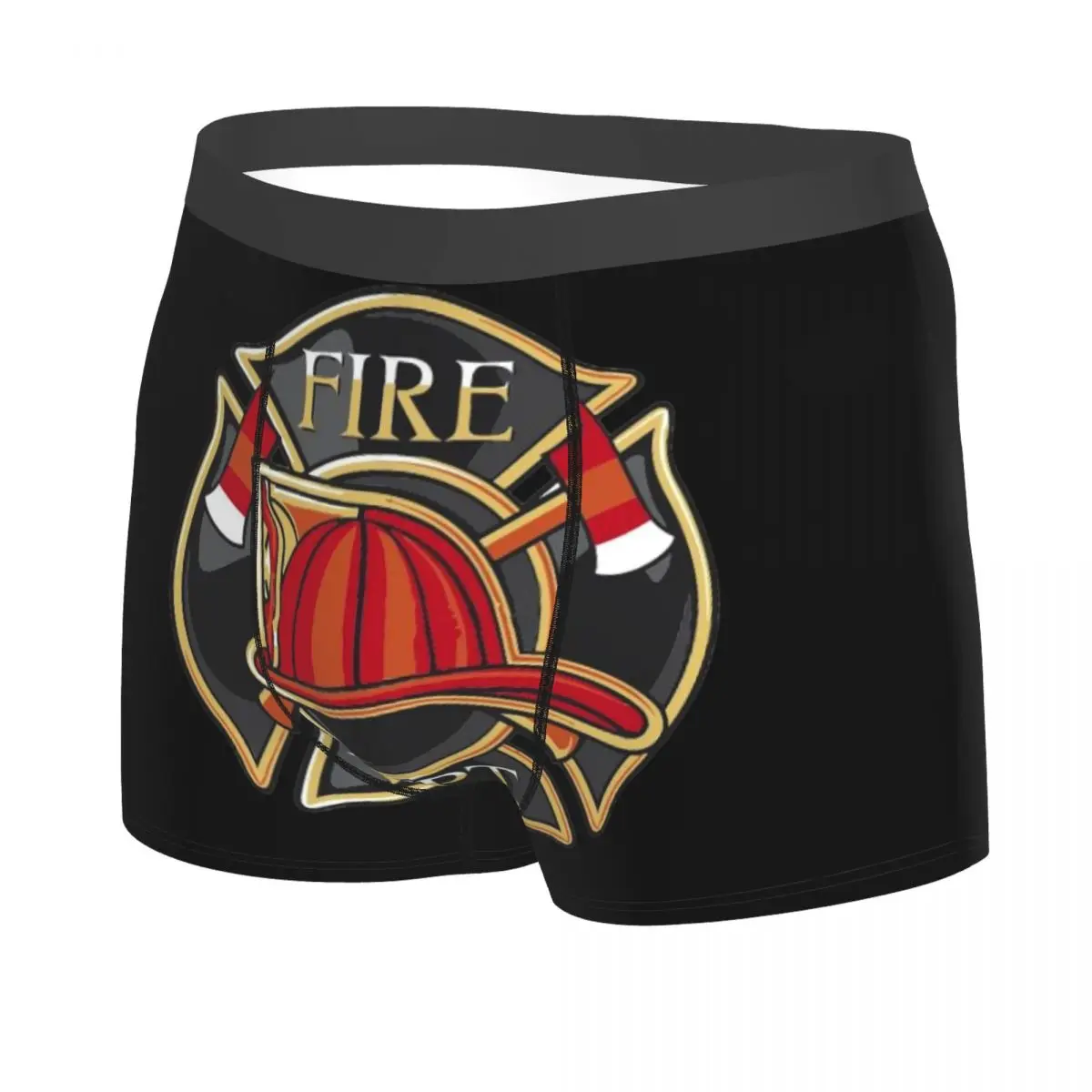 Red Fire Department Badge firefighter Men Underpants Highly Breathable Top Quality Gift Idea