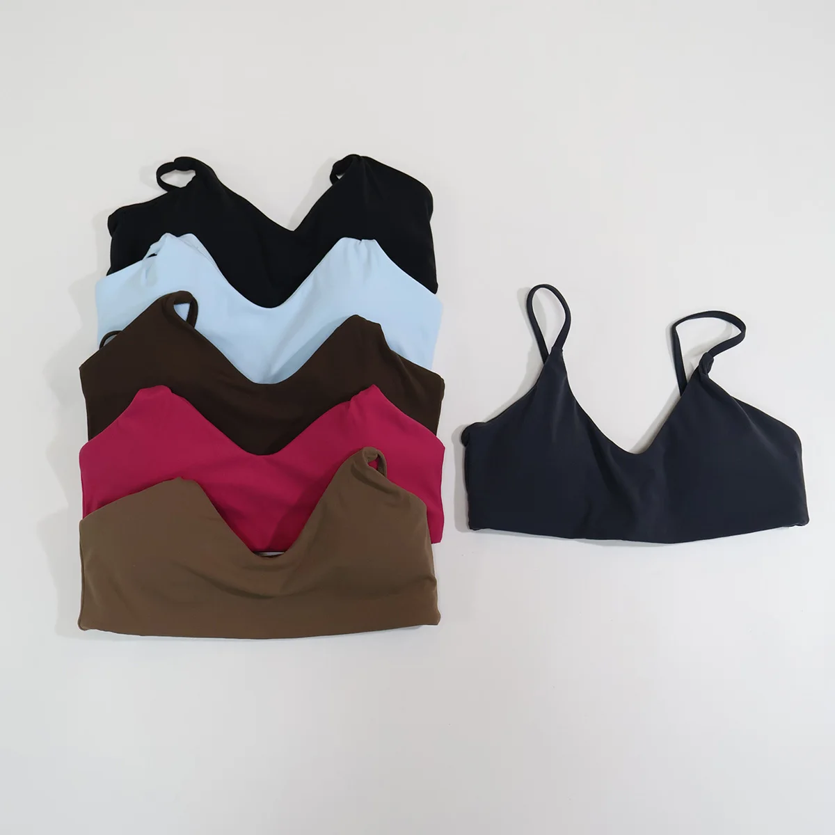 Sommer Damen V-förmiger Bandeau-Sport-BH Rückenfreies Crop-Top für Frauen Gym Workout Yoga Fitness Unterwäsche Sommer Neu – Detail 12