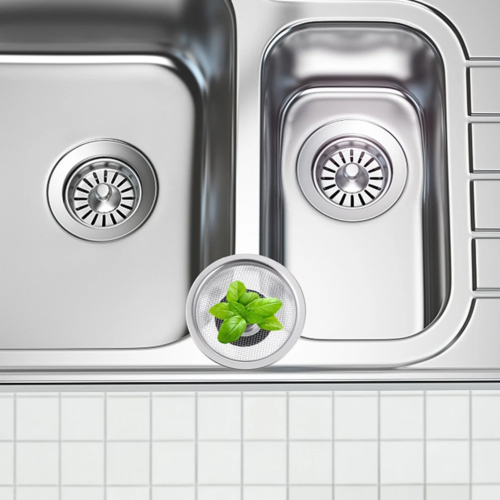 

2 шт., сито для раковины из нержавеющей стали, гладкие края, защита для кухонного стока, прочная сетка, дренажный инструмент, кухонная раковина