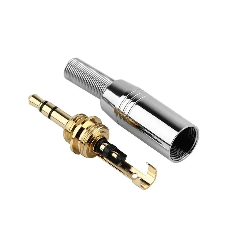 3.5mm Jack Audio Plug 3.5 Connector Consumer Electronics With Tail Length 15mm 3 Pole Earphone Plugs Soldering Connectors