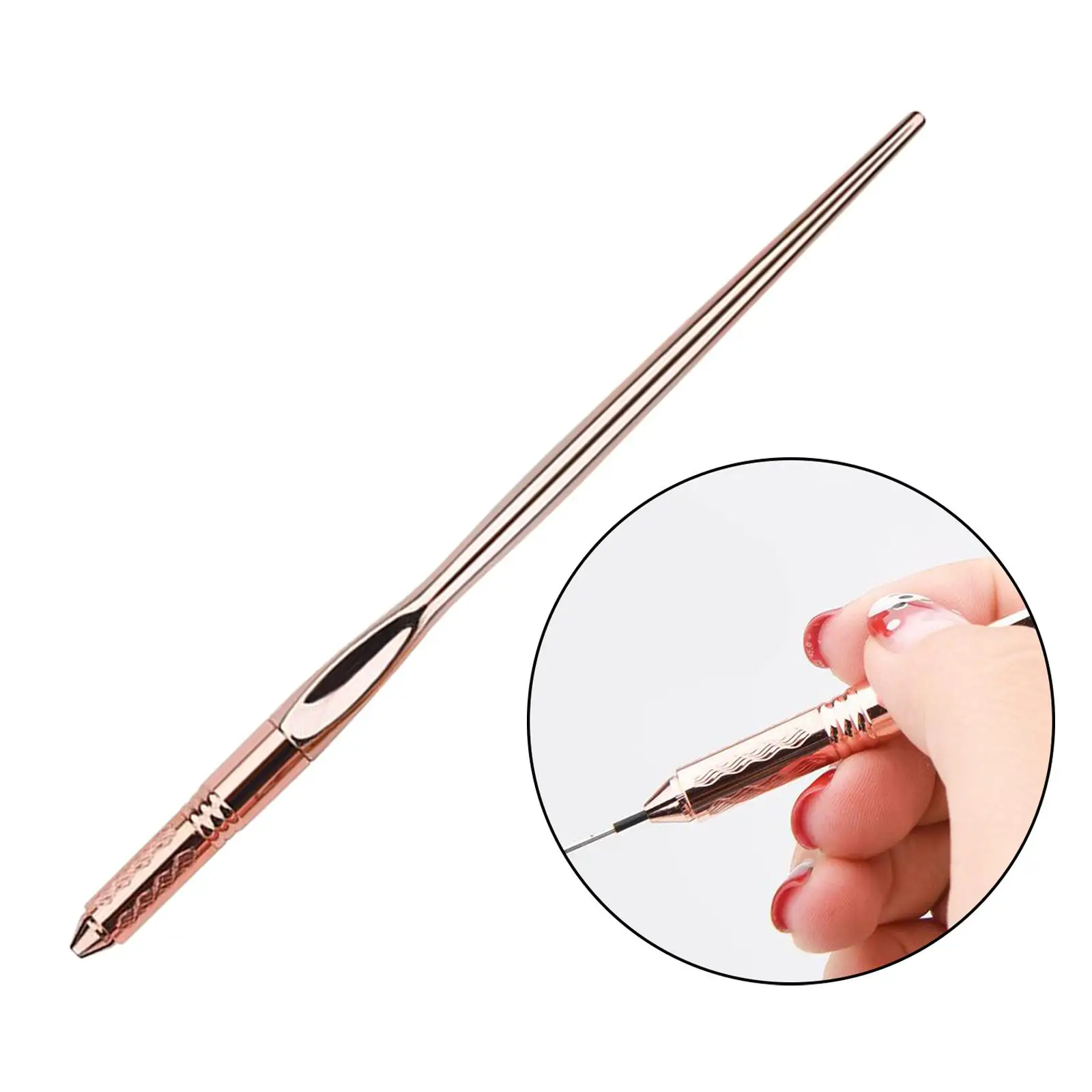 6.29'' Lightweight Aluminum Alloy Manual Microblading Eyebrow Pen,