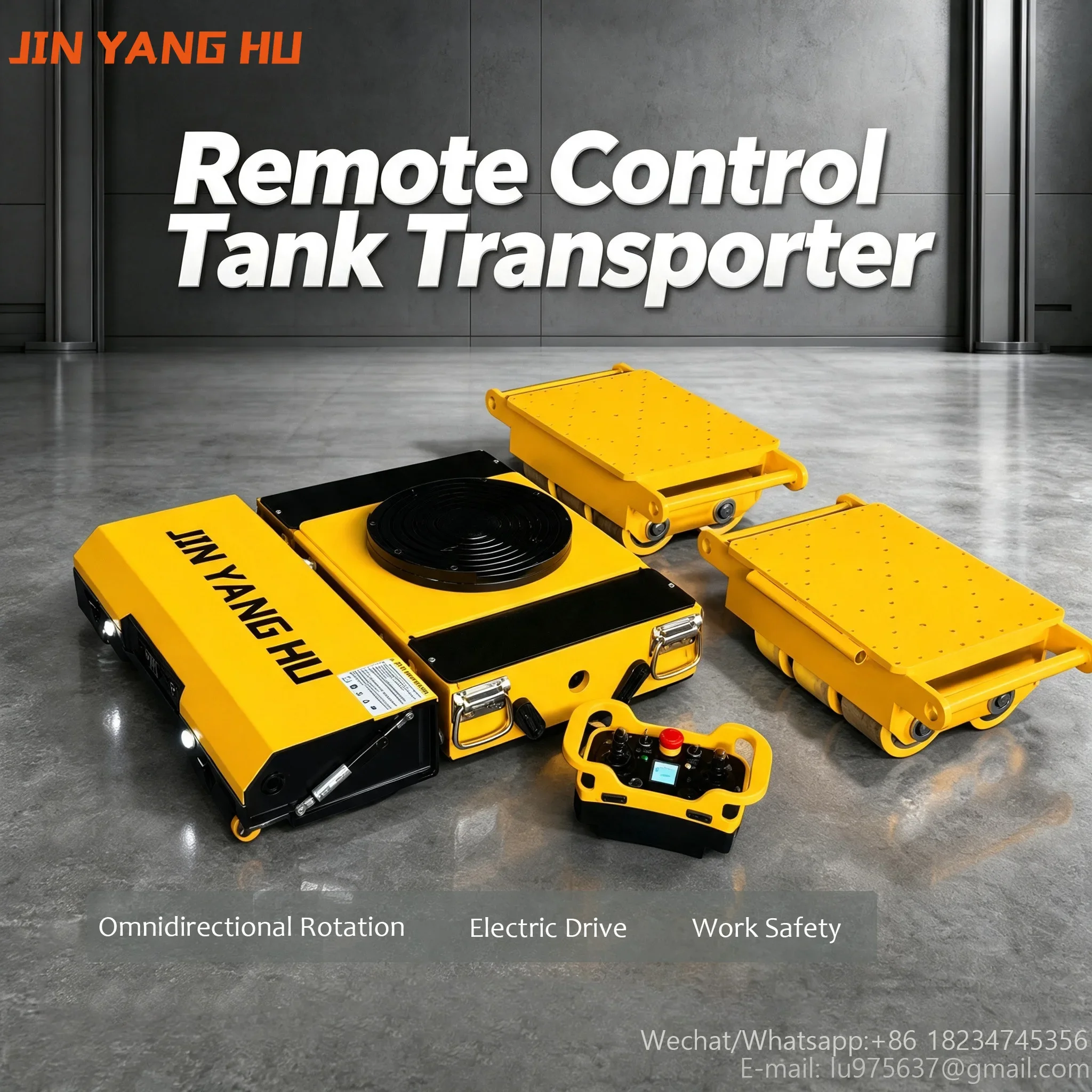 10-60T Heavy-Duty Electric Tank Machinery Skate Dolly Wheel Shifter Handling Tool Efficient Heavy Load Moving Equipment