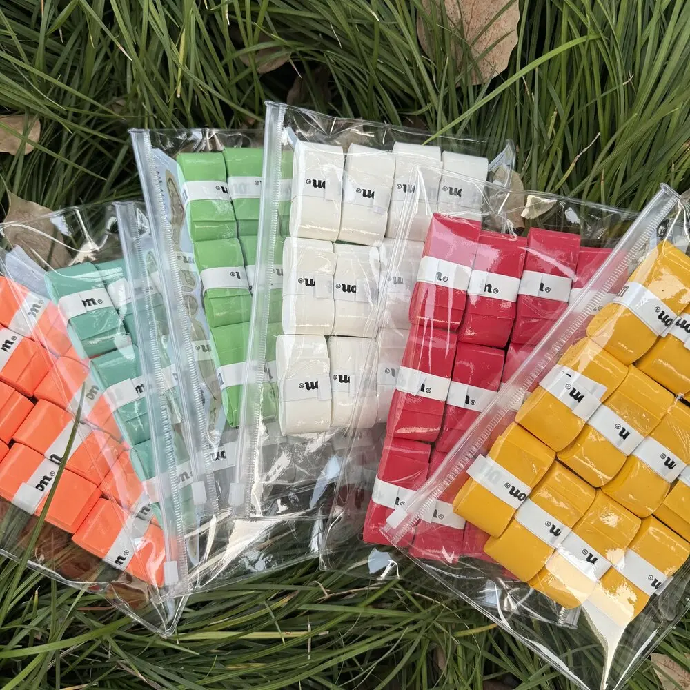 12PCS W Sticky feel Tennis Racket Overgrip 0.65MM durable Badminton Sweatband Overgrips squash racket overgrips