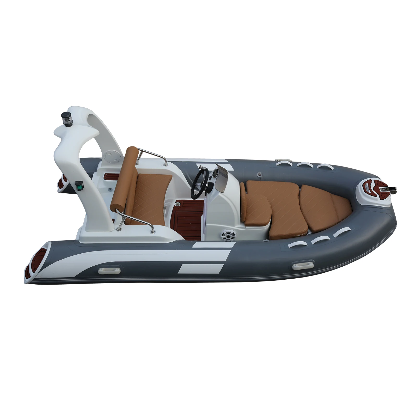 3.9m Fiberglass Welded Outboard Center Console Rib 5-Person Double Deep V Hull 30-35 Knots Sport Sailing Yacht Leisure