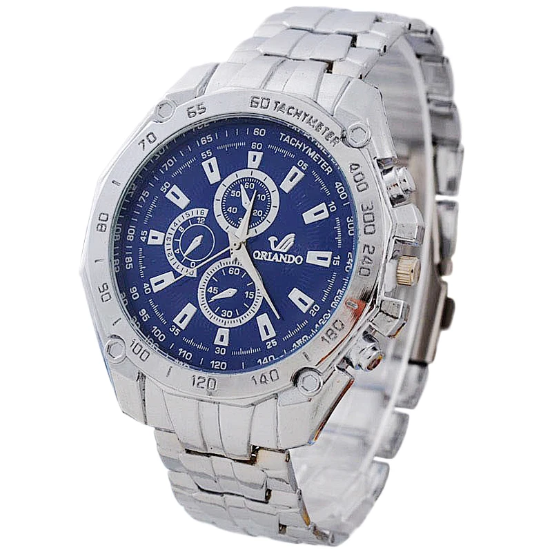 Orlando Watch Men Blue Watches Fashion Metal Quartz Wristwatches Erkek Kol Saati Reloj Hombre Horloges Mannen Orologio Uomo