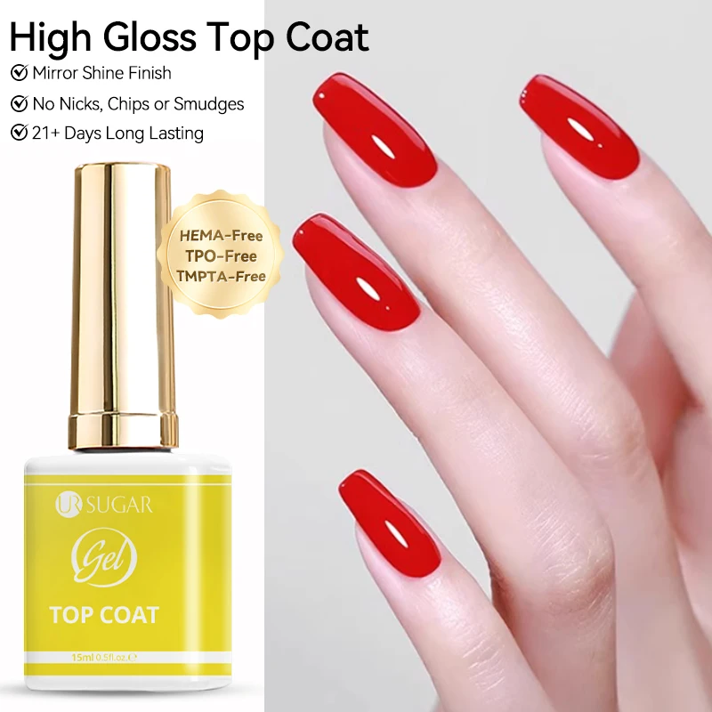 UR SUGAR 15 مللي معطف فوقي وقاعدة هلام طلاء الأظافر هيما الحرة قاعدة معطف فوقي هلام شبه دائم نقع قبالة UV LED جيل للأظافر الورنيش #3