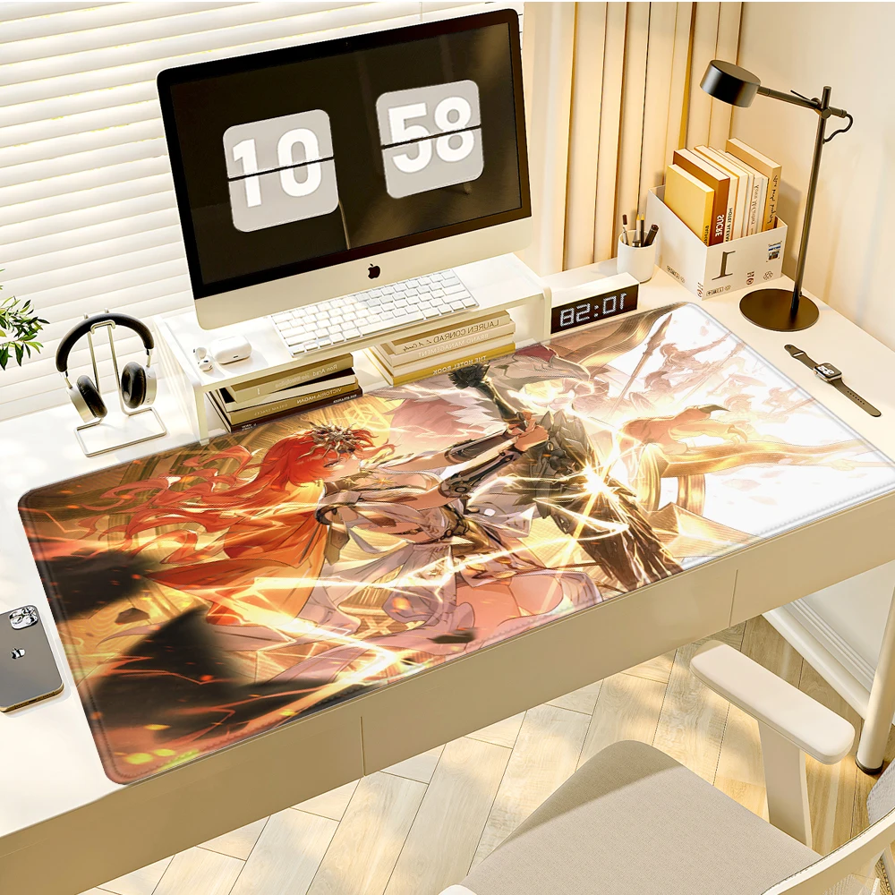 Wuthering Waves HD-Druck Pretty Augusta Mauspad Gamer Anime Tastatur Pad Mousepad Gaming Laptop Büro Overlock Schreibtischunterlage