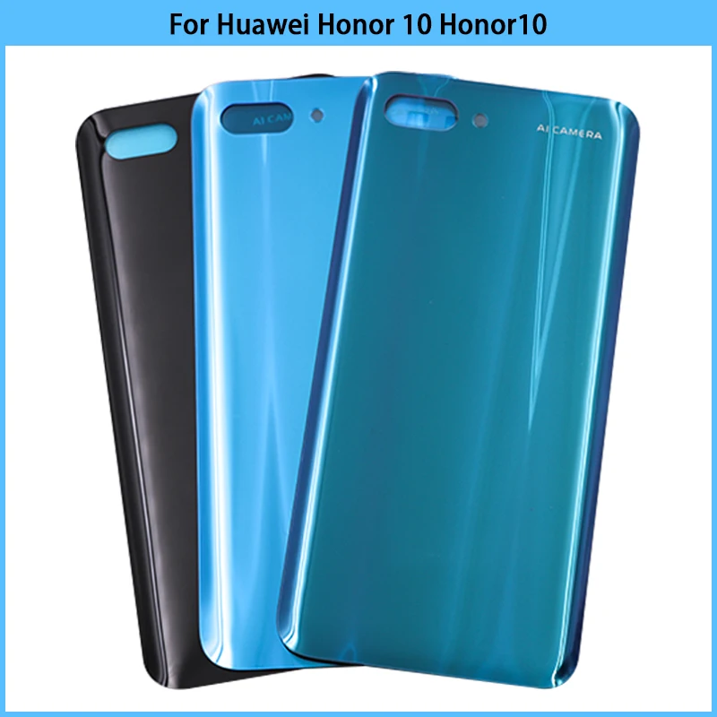 New For Huawei Honor 10 COL-L29 Battery Back Cover 3D Glass Panel Honor10 Rear Door Housing Case Glass With Camera Lens Replace