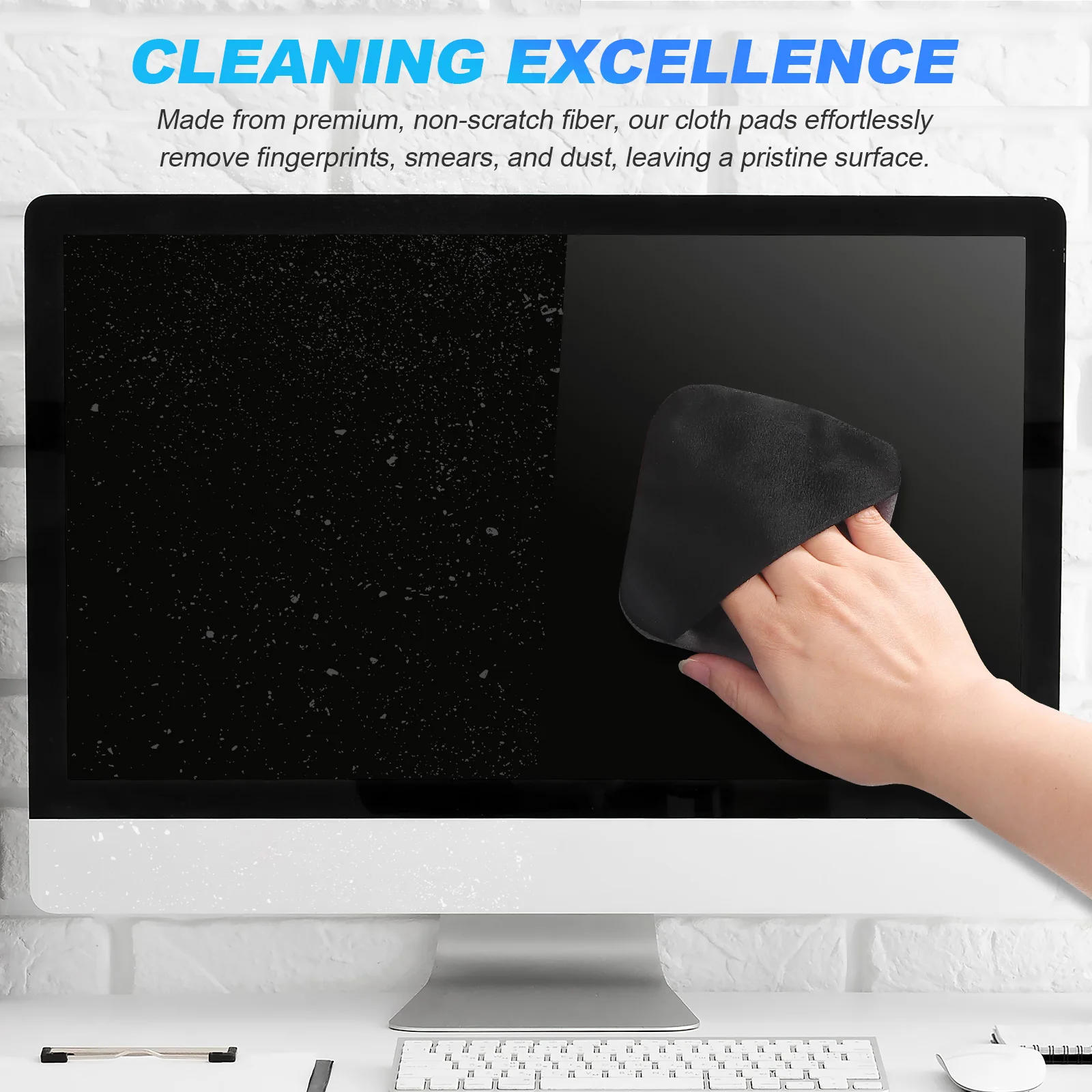 

2pcs Microfiber Cleaning Cloth Screen Cleaner for Computer Car Touch Display Non-Scratch Reusable Washable Lens Cleaner