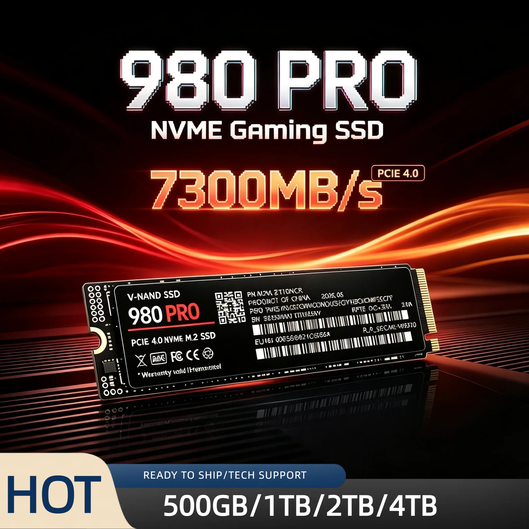 High Speed 980 Pro M2 2280 NVMe SSD Hard Disk 1TB 2TB 4TB Option High Read Write Speed Solid State Drive PS5 Gaming Mac
