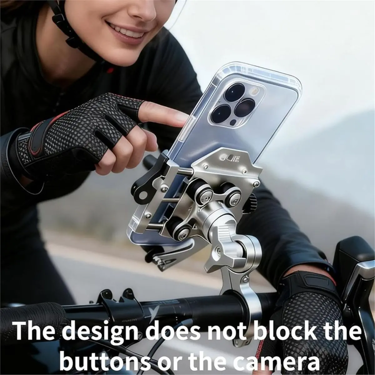 Motorcycle Phone Mount with Vibration Dampener, Bike Phone Holder,Handlebar Phone Mount for Ebike