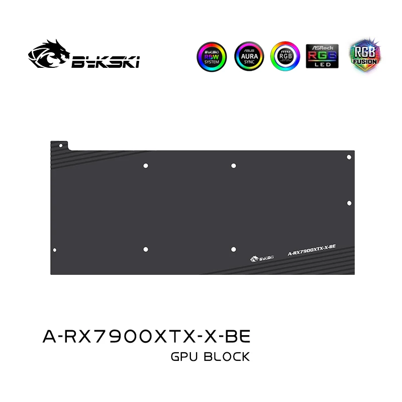 Bykski GPU bloc de refroidissement personnalisé pour AMD Radeon RX 7900 XTX PC refroidisseur d'eau à couverture complète, A-RX7900XTX-X