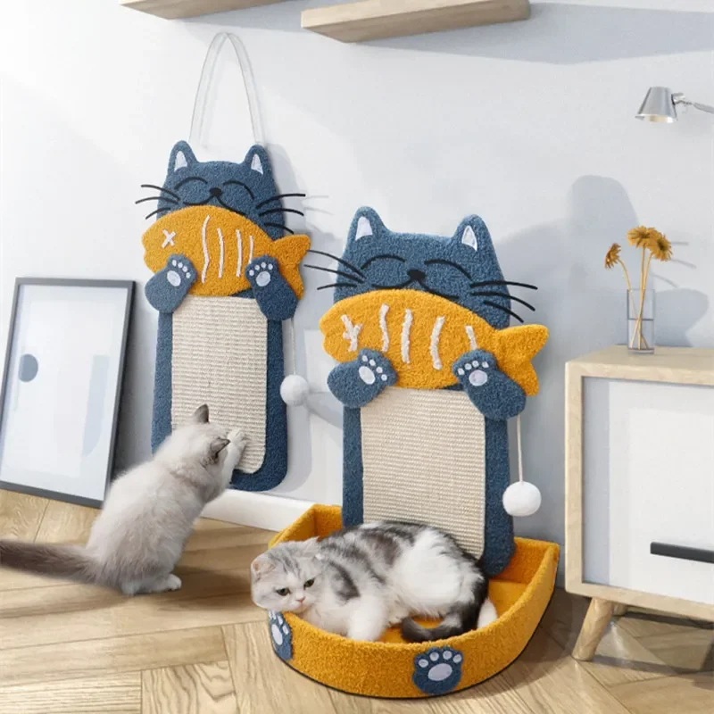 Hanging Cat Scratching Pad Claw Grinder Funny Wear-resistant Playing Exercise Training Toys Pet Supplies Cat Scratcher Scraper