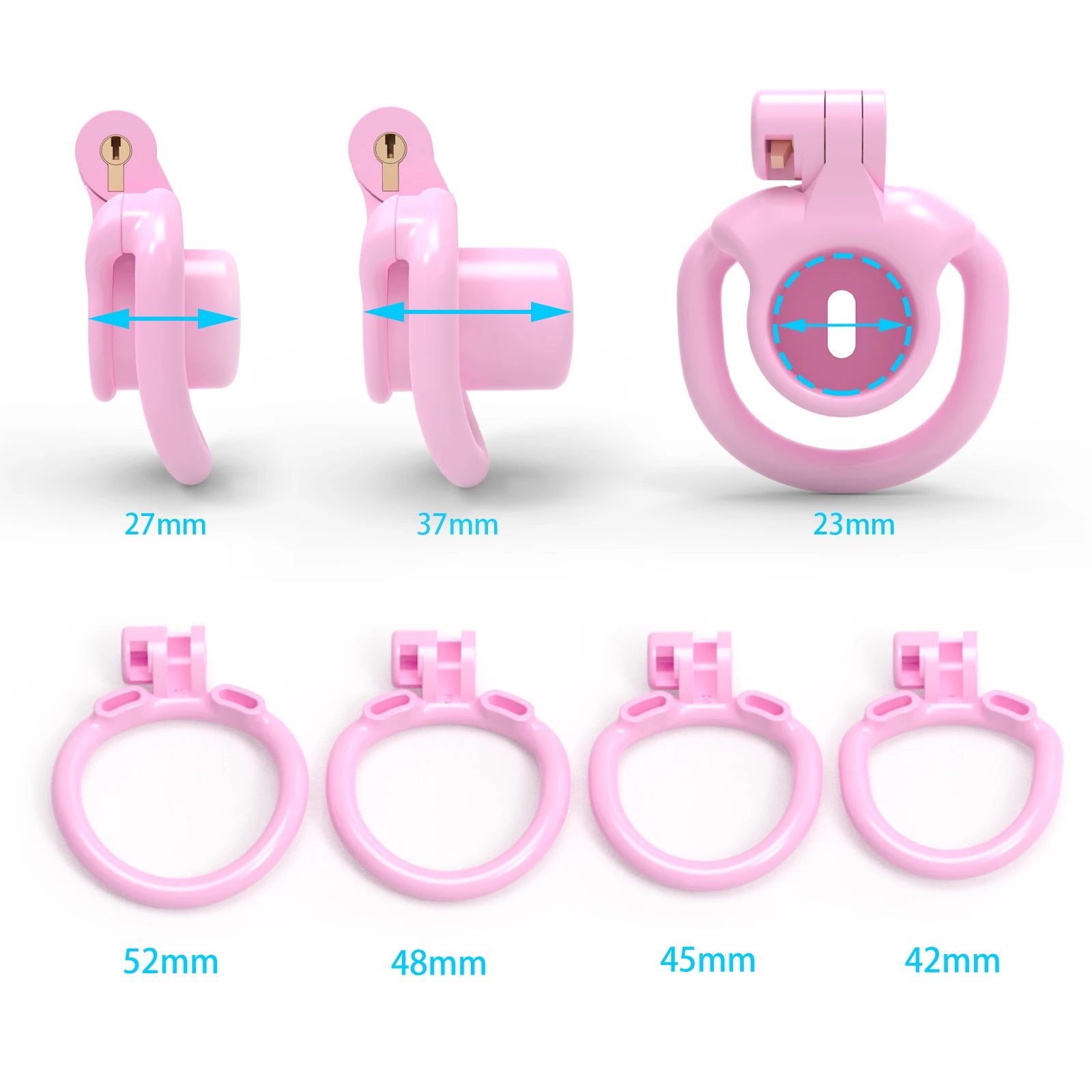 Munchkin Deep Throat Inverted Penetration Master Padlock Male Chastity Cage for Chastity Pros,penis tube micro cock cage