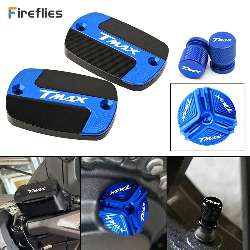 

For Yamaha TMAX 530 500 560 TMax530 SX DX TECH MAX TMAX560 T-Max Motorcycle Front Brake Fluid Tank Cap and Engine Filler Cap