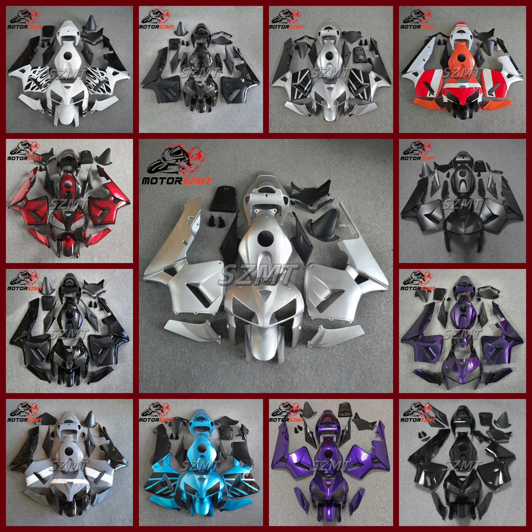 The motorcycle fairing kit is suitable for CBR600RR 2005 2006 FOR CBR600 F5 05 06 fairing orange white gray black red blue yello