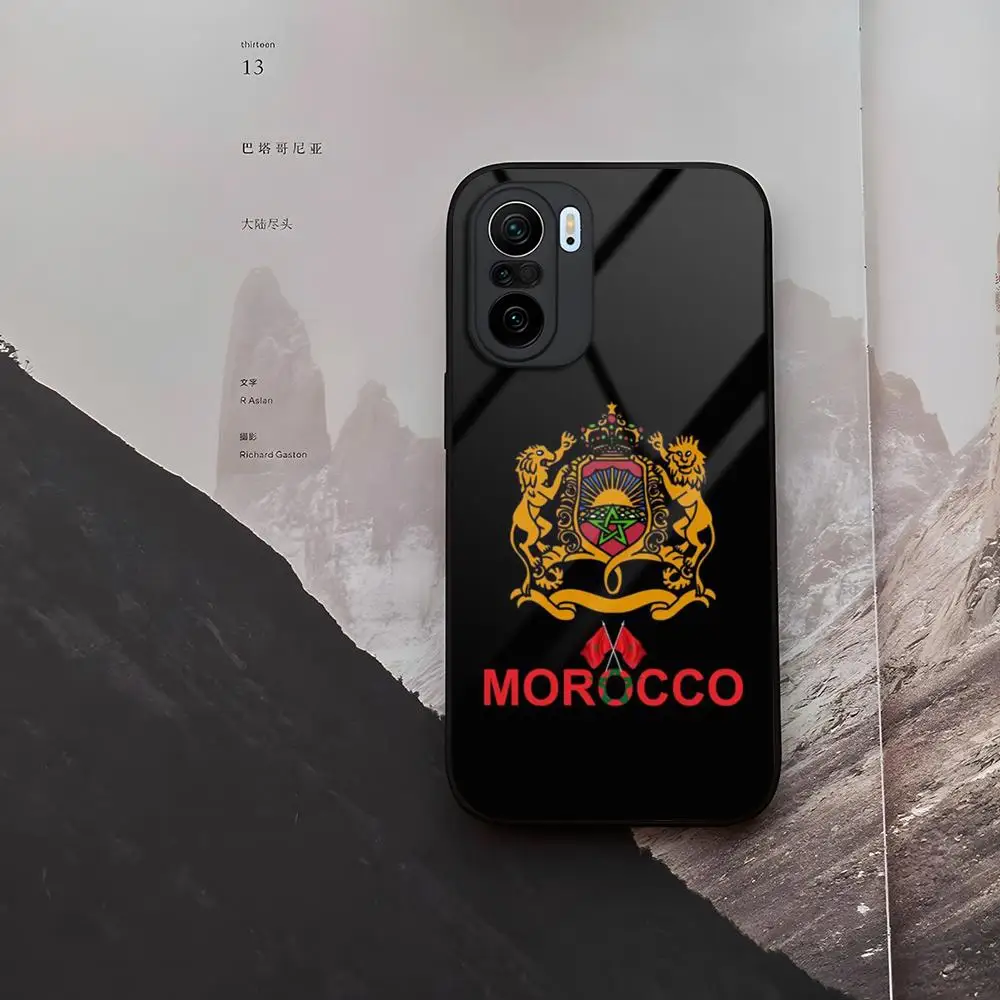 Morocco Flag Passport Tempered Glass for Xiaomi 14 12 Lite Pro 13 11t lite POCO M6 M5 X6 X5 X3 NFC F5 F6 Pro Cover