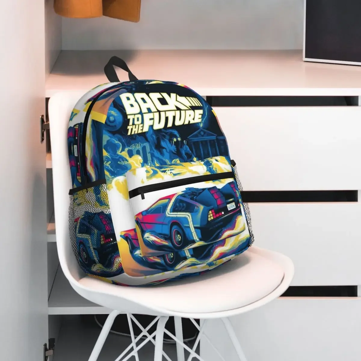 Back To The Future Student Backpack School Bag Hiking Travel Daypack for Men Women Fashion Bookbag Shoulder Bags